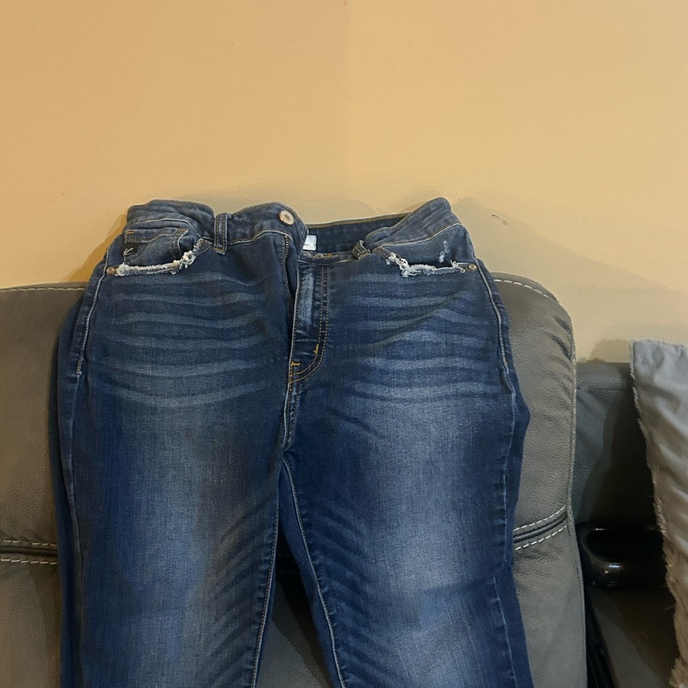KanCan Skinny Jeans Medium-to-Dark Wash with Natural Fading